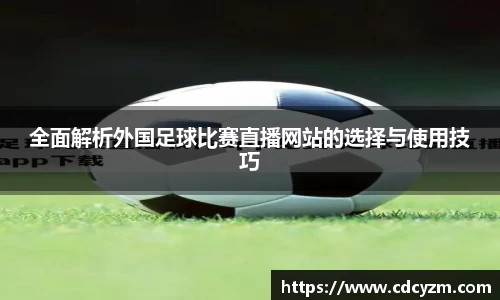 全面解析外国足球比赛直播网站的选择与使用技巧